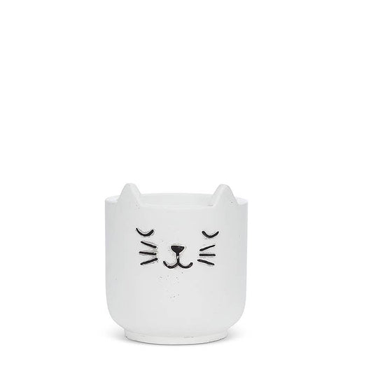 Sm Sleeping Cat Planter-4.5"H