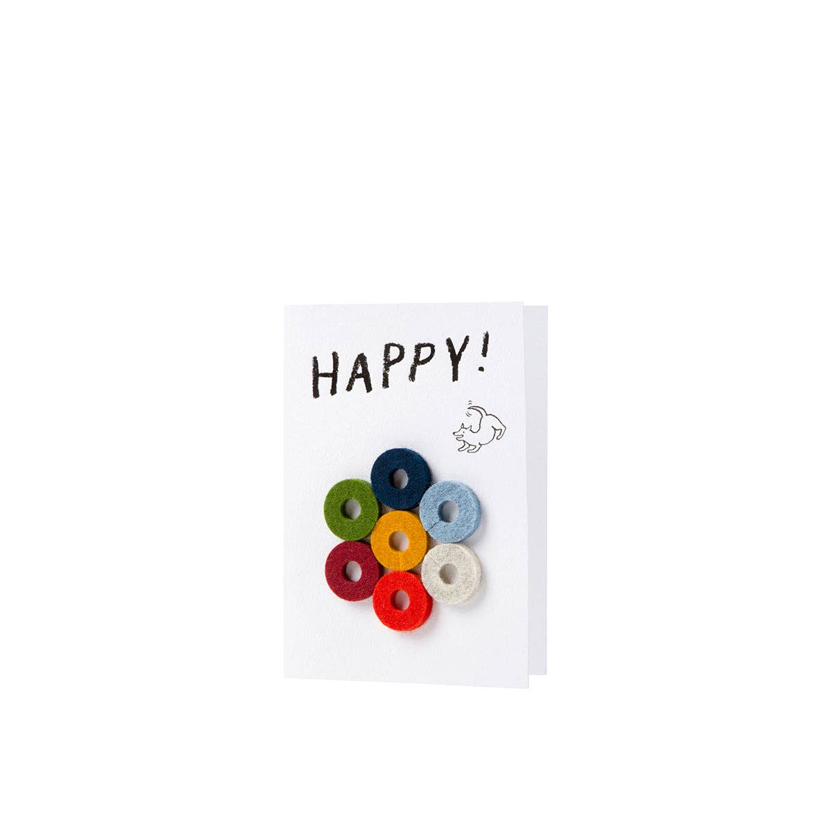 Wine-Ote's Merino Wool Felt Wine Marker Note Card