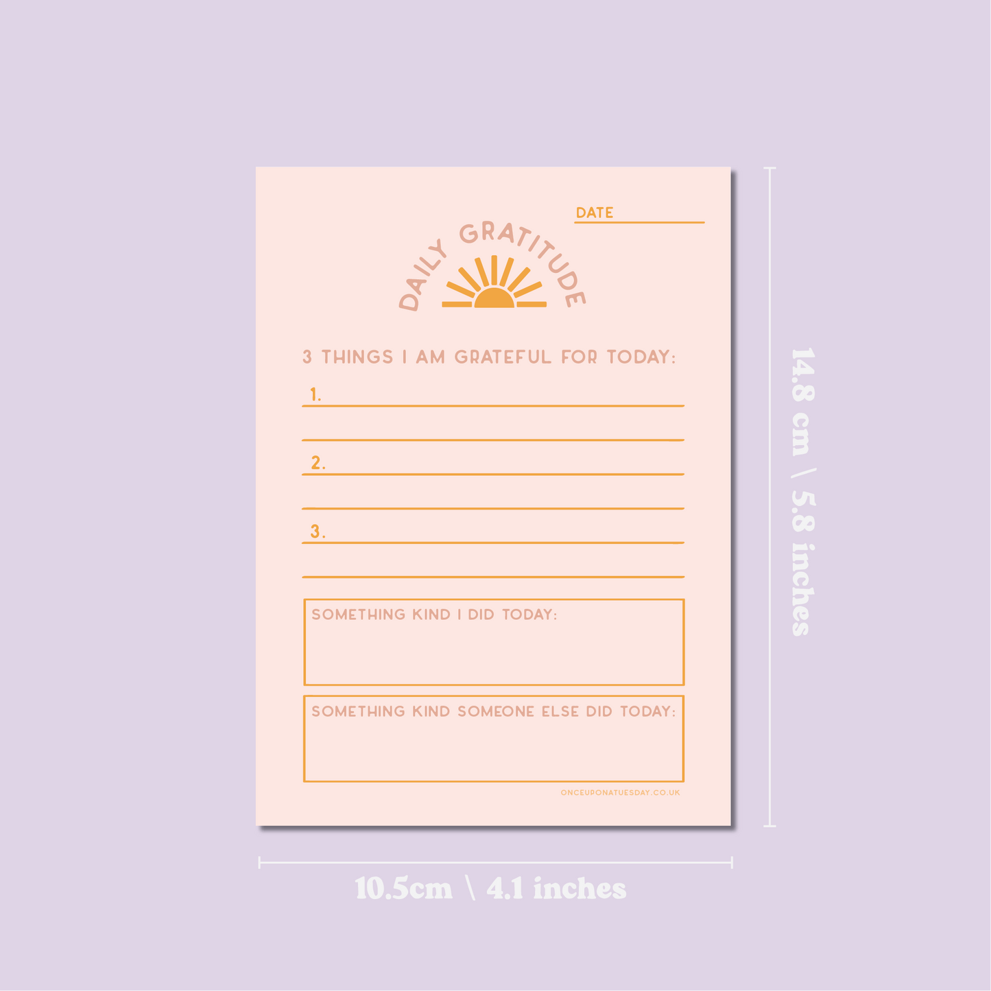 Daily Gratitude Pad