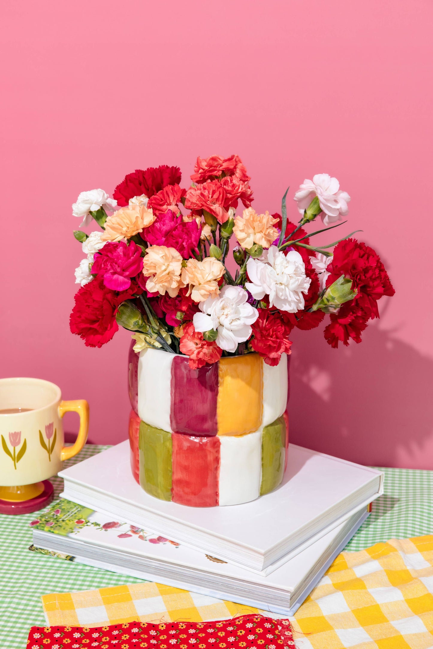 Ceramic Planter, Colorblock