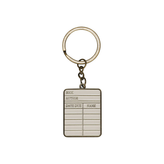 Metal Keyring Library Card Literary