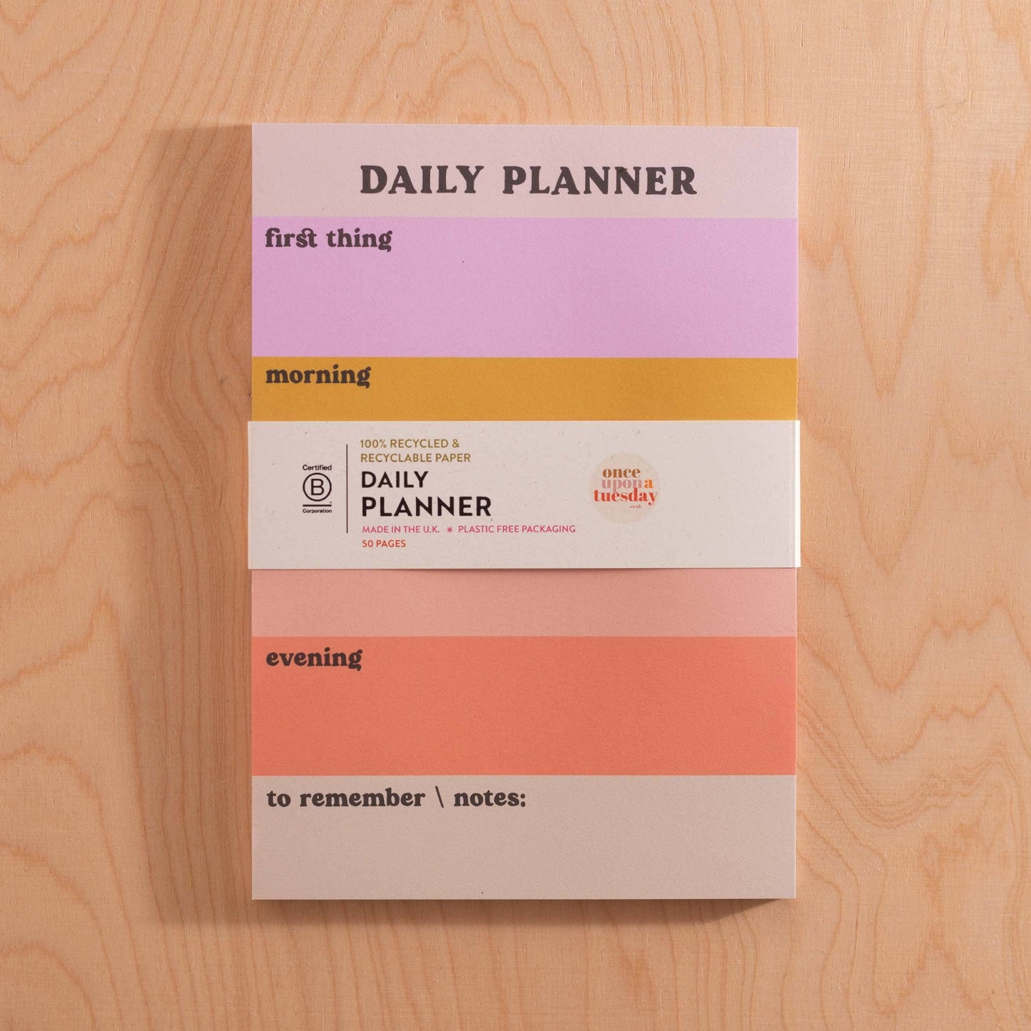 Daily Planner Pad | Pastel Colour Block Notepad