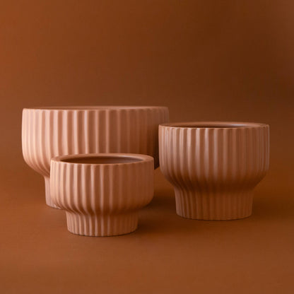 Presley Pedestal Pot | Latte (LIMITED EDITION FALL COLOR)