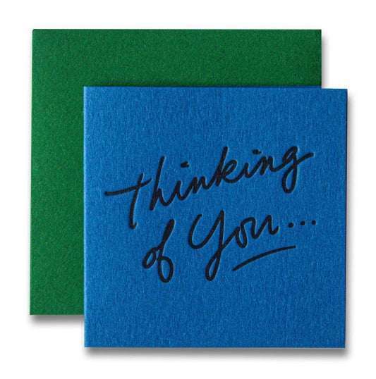 Thinking of You Letterpress Tiny Card