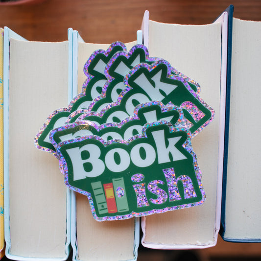 Bookish Glitter Sticker