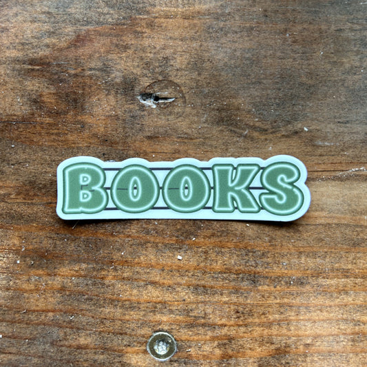 Books Sign 3" Sticker