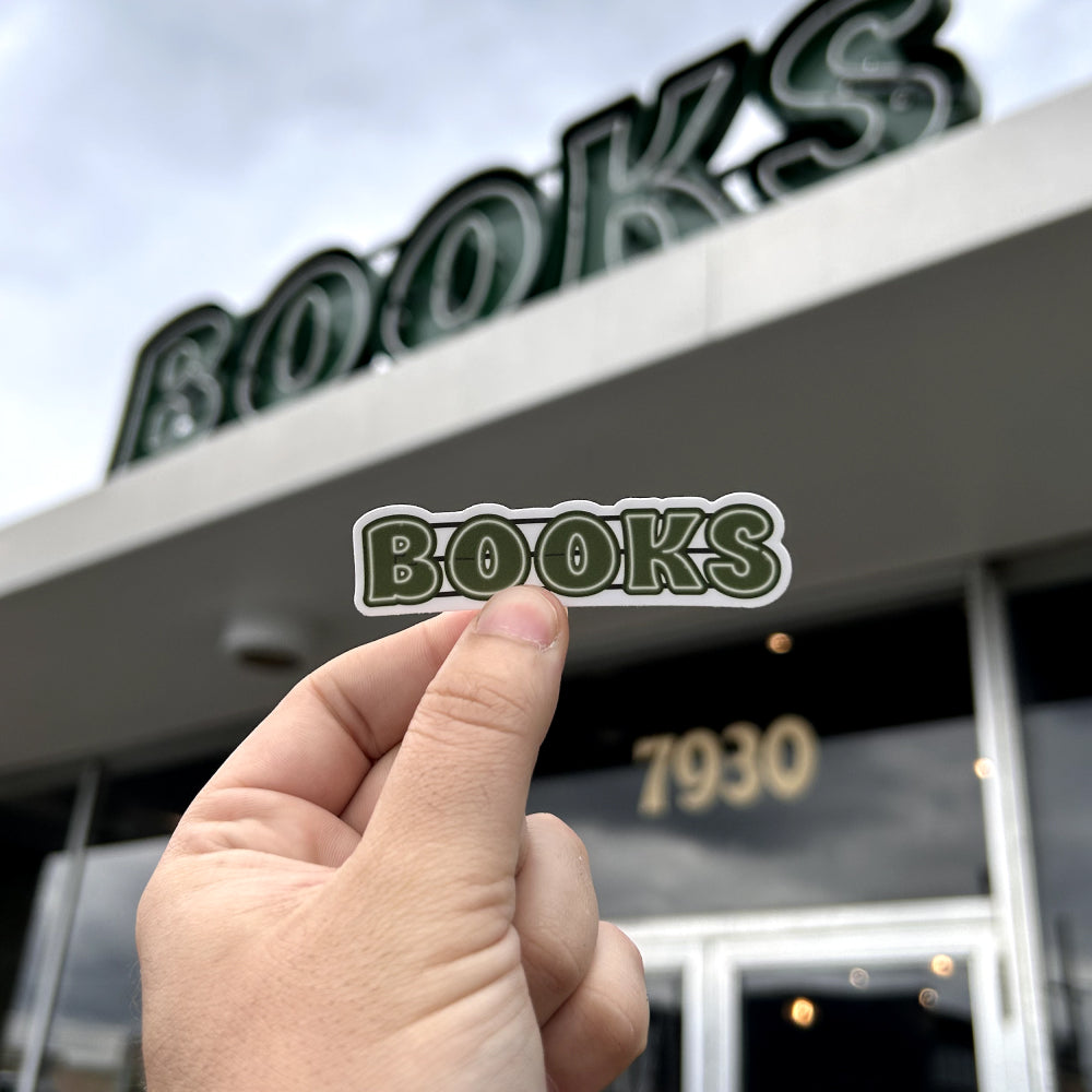 Books Sign 3" Sticker