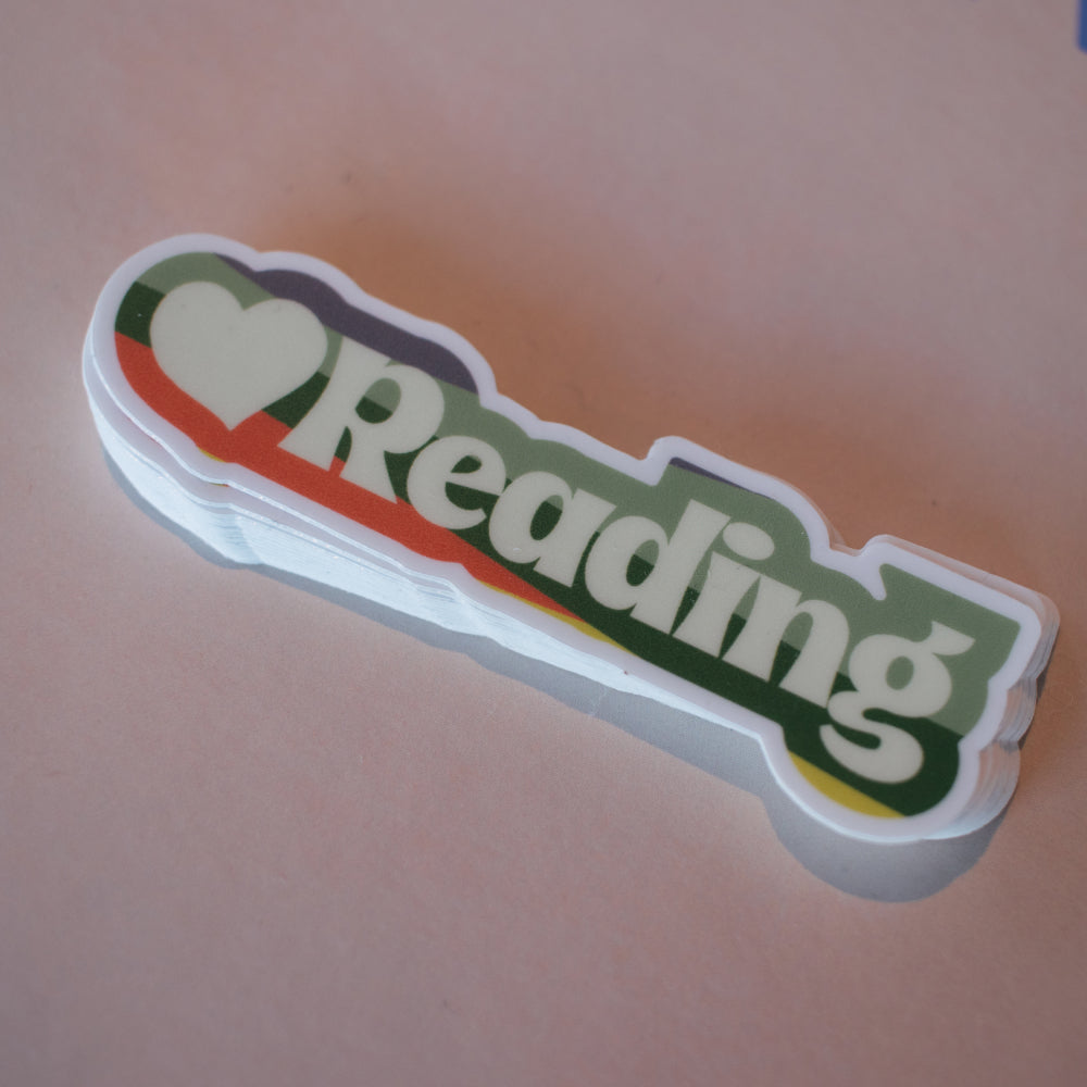 We Heart Reading Sticker