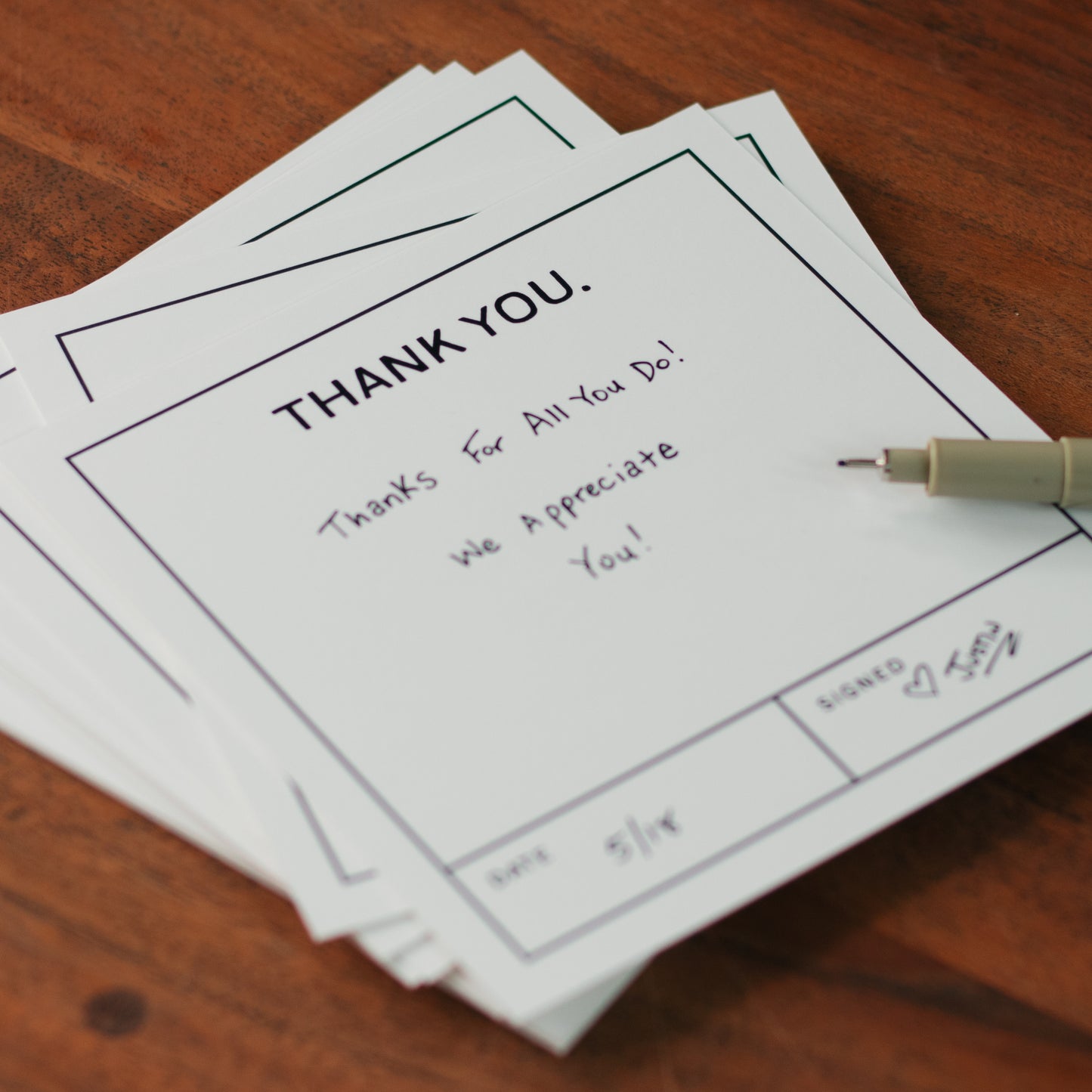 Thank You Note Cards (Pack of 12)