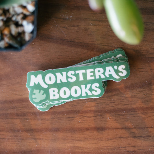 Monstera's Books Logo Sticker