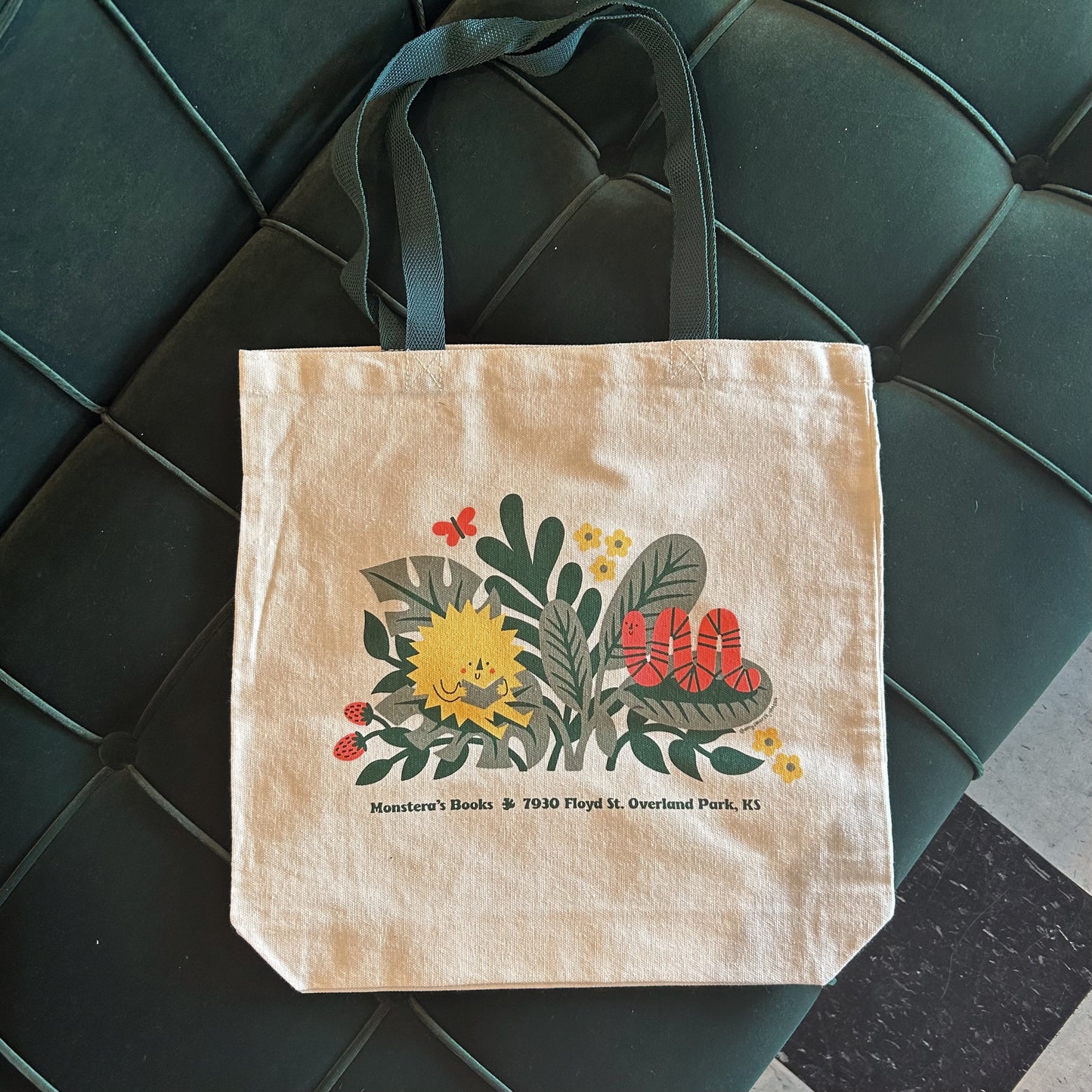 Monstera's Books Canvas Tote Bag