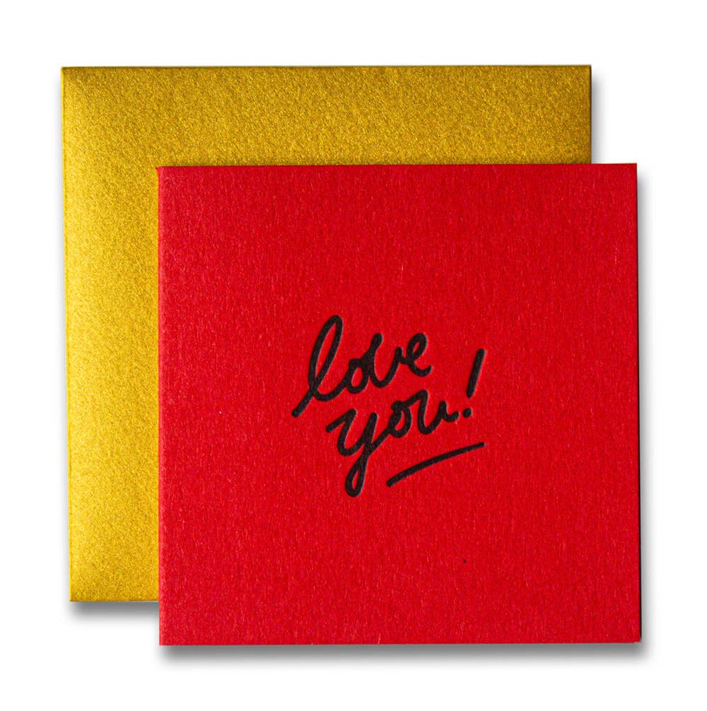 Love You Letterpress Tiny Card