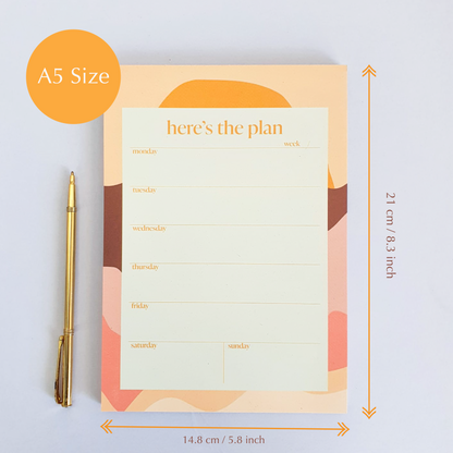 Weekly Planner Pad | Sunrise | Recycled Paper