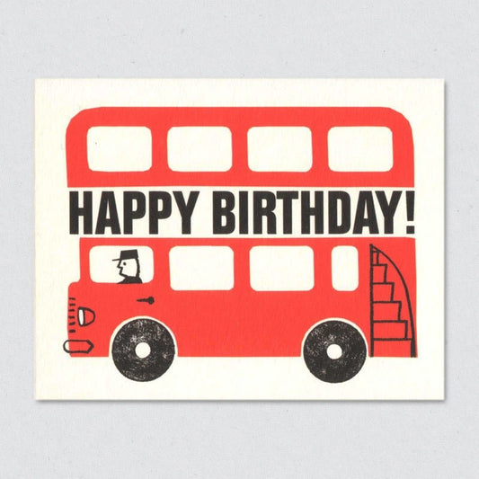 Double Decker Happy Birthday Card