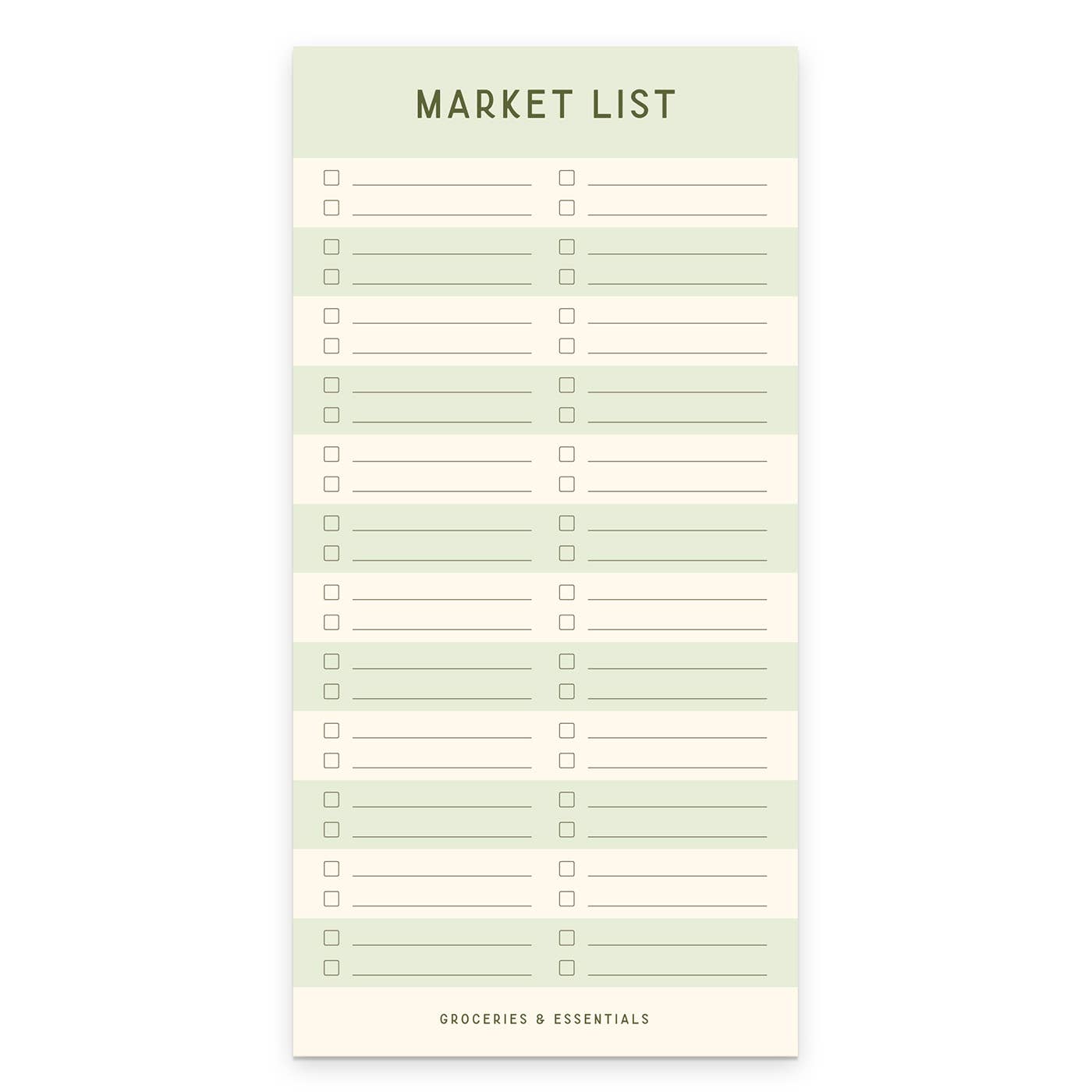 Striped Market List Notepad