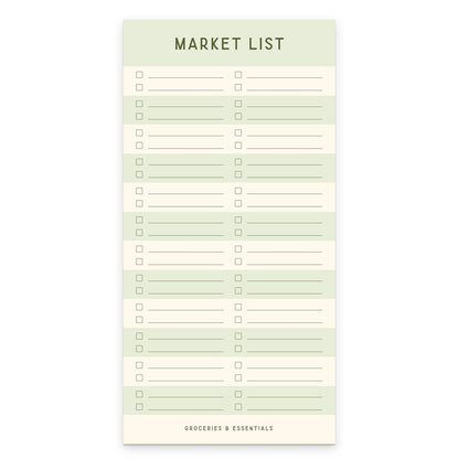 Striped Market List Notepad