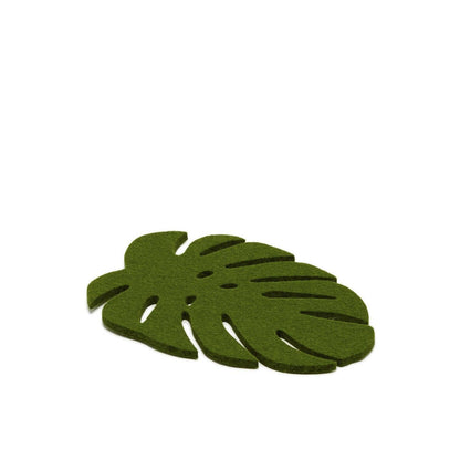 Merino Wool Felt Small Monstera Leaf Trivet