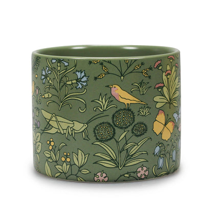 Ceramic Plant Pot Voysey Botanical Garden Wildlife Cream